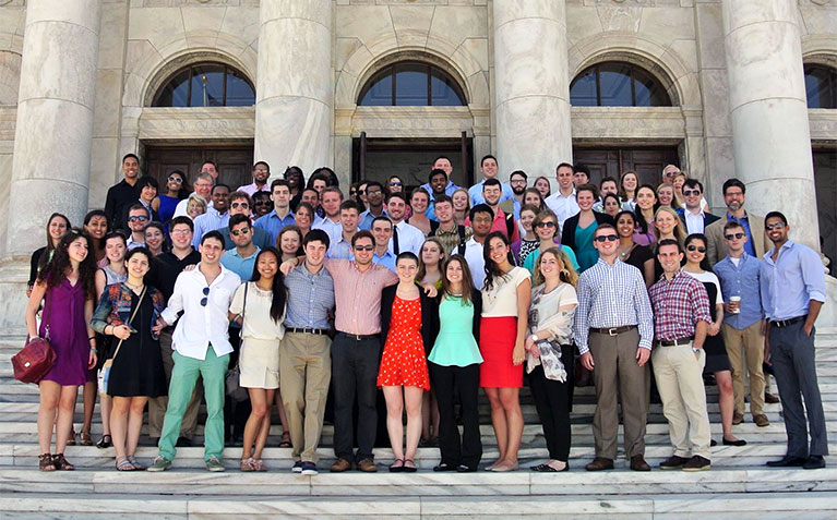 Group of PLA students posing together